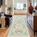 Rugxara 2x6 Floral Runner Rug, Washable Runners by Rugxara
