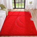 BENRON Fluffy Red Rugs for Living Room Bedroom 4x6, Soft Plush Fuzzy Shaggy by BENRON