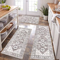 HEBE Boho Kitchen Rug Sets 3 Piece by HEBE
