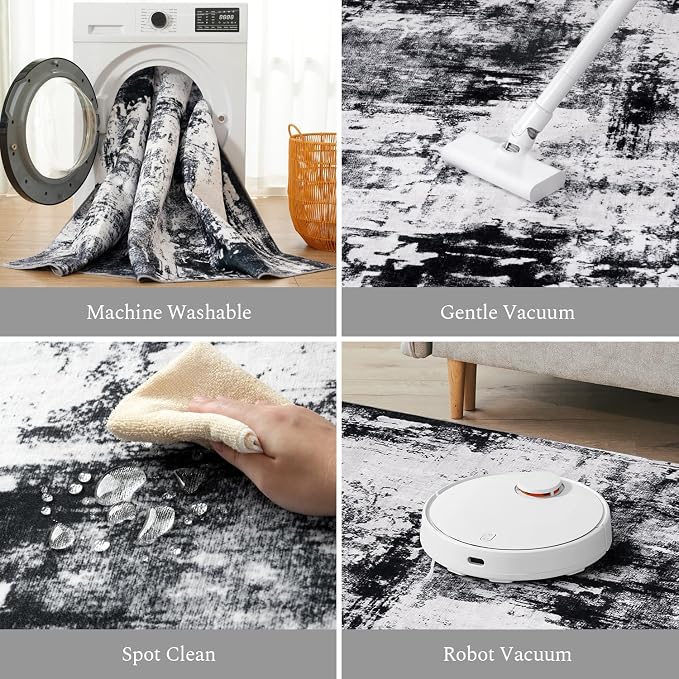 Rugflix 2x3 Entrance Rugs, Entry Rug Washable Non-Slip Stain-Resistant Low Pile - Image 4