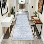 Kitchen Runners Rug 2.5x8 with Non-Slip Backing, Vintage Washable Runner Rugs - Image 8