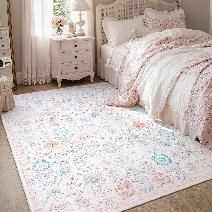 Lahome Flavie Soft Nursery Rug, Washable Area Rugs 5x7 - Image 7