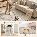 8x10 Washable Area Rug, Large Rugs - Image 3