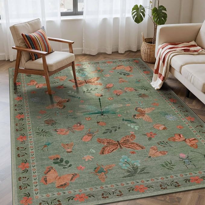 Rugxara Floral Rug for Living Room Bedroom - Image 2