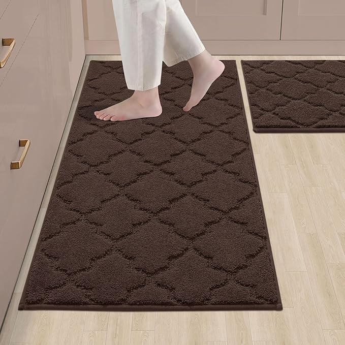 COSY HOMEER Soft Kitchen Rugs for in Front of Sink Super Absorbent Kitchen by COSYHOMEER