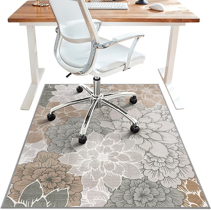 48"x72" Office Chair Mat for Hardwood Tile Floor, Under Desk Carpet Protector by BESBLEE