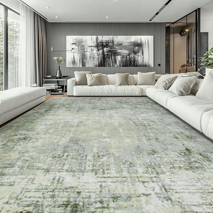 10x14 Area Rugs Large Living Room Rug Washable: Modern Abstract Rug Indoor - Image 2