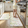 KIMODE Kitchen Mats Cushioned Anti Fatigue, Summer Farmhouse Flower Kitchen by StayinComfortCookwithJoy