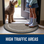 OLANLY Half Circle Door Mat Indoor Outdoor Entrance Welcome, Waterproof - Image 6