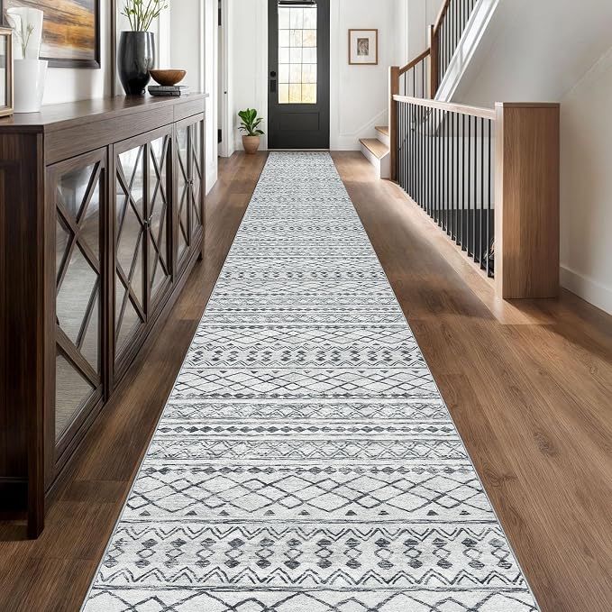 KUTA Extra Long Runners for Hallways 2.6x20ft Non-Slip Washable, Stair Runners by KUTA
