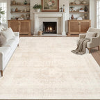 10x12 Area Rugs for Living Room: Vintage Boho Neutral Washable Rug Indoor Soft - Image 8