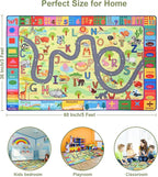 Terrug Kids Rug for Playroom & Classroom, Washable Nursery Carpet, Non-Slip - Image 2
