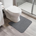 Bosap Toilet Rugs U Shaped Bathroom Rug, Machine Washable Non Slip Quick Dry by BosapDirect