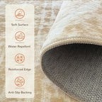 BESTSWEETIE Area Rug 9x12 Rug Machine Washable Non-Slip Low Pile Print Pattern - Image 2