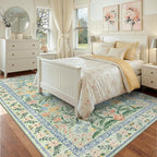 Wonnitar Boho Washable Rugs 8x10, Large Floral Rugs - Image 9