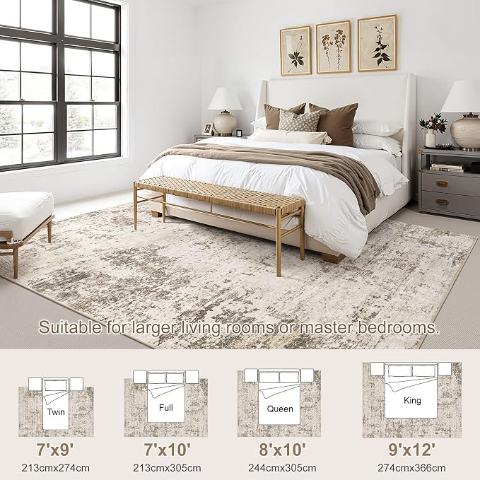 UERMEI 8x10 Washable Area Rug - Image 4