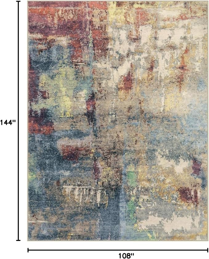Lahome Modern Abstract 9x12 Area Rugs - Image 2