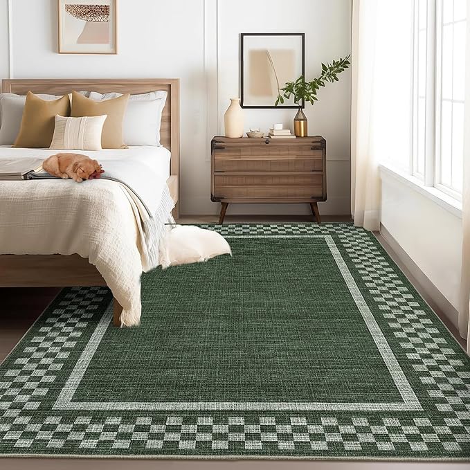 GarveeHome Washable Area Rug 4x6 Small Living Room Rugs Modern Bordered Soft - Image 2