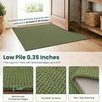 KOZYFLY Woven 2x5 Entry Runner Rug, Washable Runners - Image 4