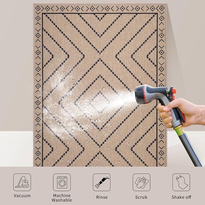 Tangsoo Easy Jute Rug 2.6x8 Washable Runner Rug - Image 4