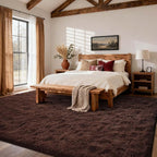 4x6 Ft Brown Shag Rugs for Bedroom Living Room, Ultra Soft Fluffy Furry Area - Image 3