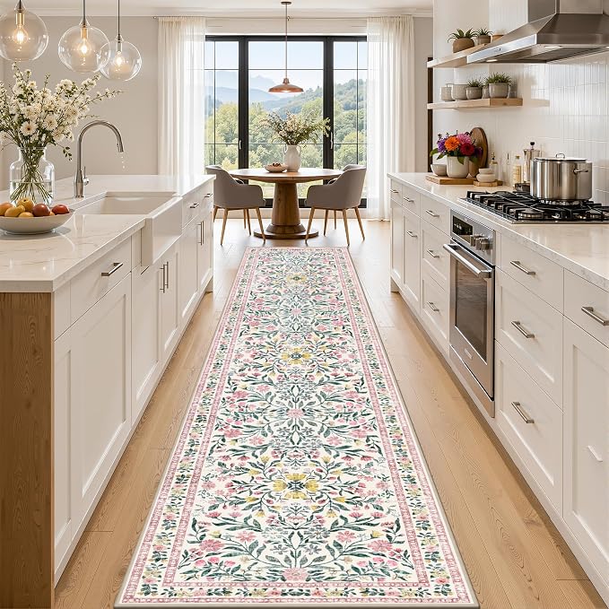 Runner Rug for Entryway: 2.6x14 Kitchen Rugs Non Slip Washable Ultra-Thin Soft by PLHXFRSoftAreaRugs