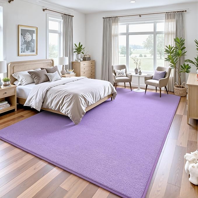 Keeko 5x7 Purple Area Rugs for Bedroom, Soft Modern Living Room Rug Indoor Non - Image 5