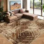 BESTSWEETIE Area Rug 8x10 Rug Machine Washable Non-Slip Low Pile Print Pattern by BESTSWEETIE
