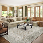 10x12 Large Rugs for Living Room: Washable Rug Stain Resistant Non Slip by palohom