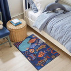 jinchan 2x3 Coastal Area Rug Kids Washable Fun Rug Colorful Ocean Fish Small - Image 2
