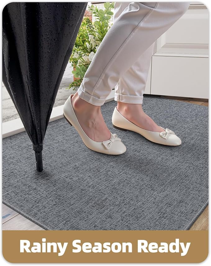 Color&Geometry Ultra Thin Indoor Door Mat 48"x72", Non Slip Rubber Backed Dirt - Image 7