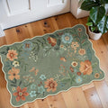 Lahome Floral Rugs for Entryway, 2X3 Washable Kitchen Rugs Ultra-Thin Soft Rug by Lahome