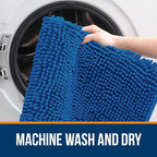 OLANLY Bathroom Rugs 35x24, Extra Soft Absorbent Chenille Bath Rugs, Rubber - Image 5