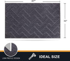 PURRUGS Dirt Trapping Door Mat 32" x 47", Non-Slip Machine Washable Entry Rug - Image 2