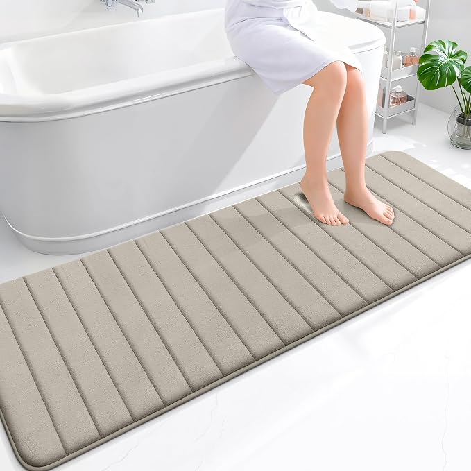 OLANLY Memory Foam Long Bathroom Rugs Runner 70x24, Super Soft Absorbent Bath by OLANLY