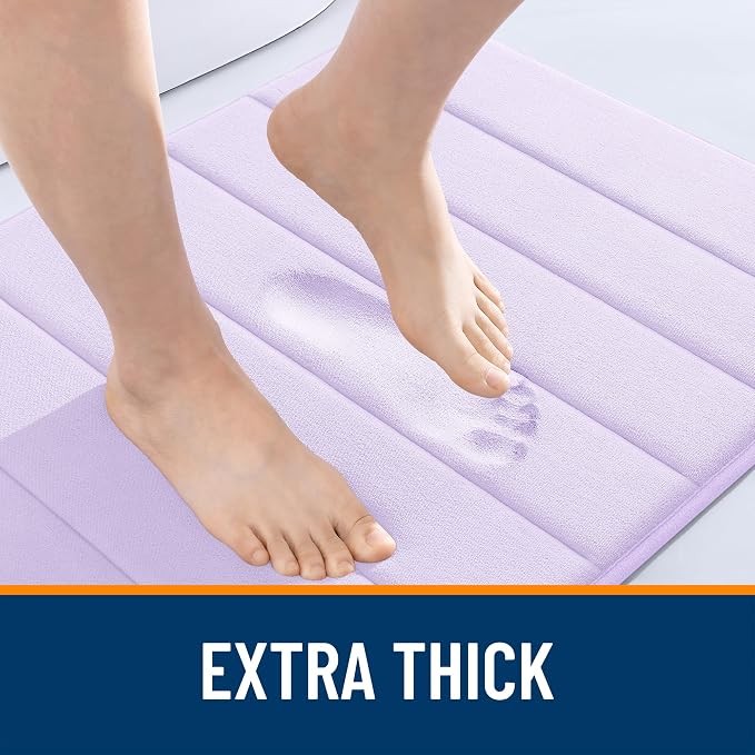 OLANLY Memory Foam Bath Mat 70x46, Super Soft Absorbent Bathroom Rugs, Quick Dry - Image 6