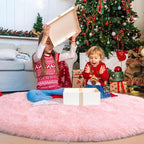 Round Fluffy Pink Rug for Bedroom, 8Ft Large Fuzzy Shag Circle Area Rug for - Image 5