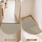 BEQHAUSE Dirt Trapper Door Mat 17" x 30" Half Circle Non-Slip Washable Doormats - Image 9