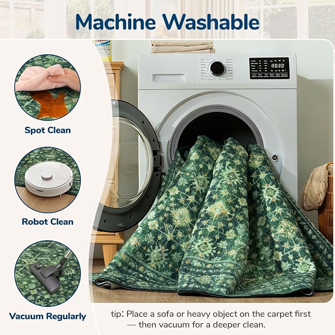 Lessymo 5x8 Washable Area Rug - Image 4