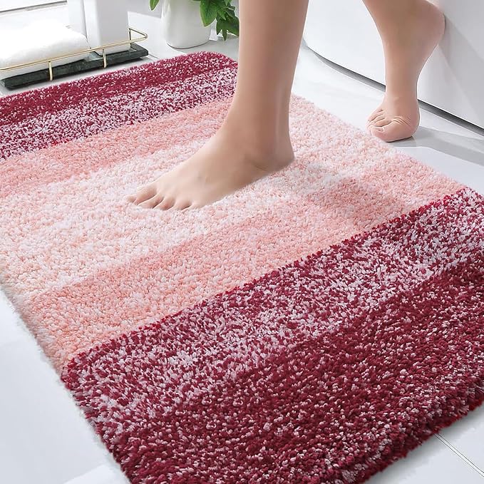 OLANLY Bathroom Rugs Mat 34x21, Extra Soft Absorbent Microfiber Bath Rugs by OLANLY