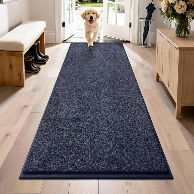 PURRUGS Dirt Trapping Door Mat 31.5" x 70", Non-Slip Machine Washable Entryway by PURRUGS