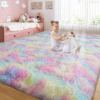 qulint 8x10 Area Rug for Bedroom, Large Fluffy Soft Living Room Rug, Fuzzy Kids - Image 9