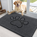 OLANLY Dog Door Mat for Muddy Paws 36x24, Paw Print Design, Absorbs Moisture by OLANLY