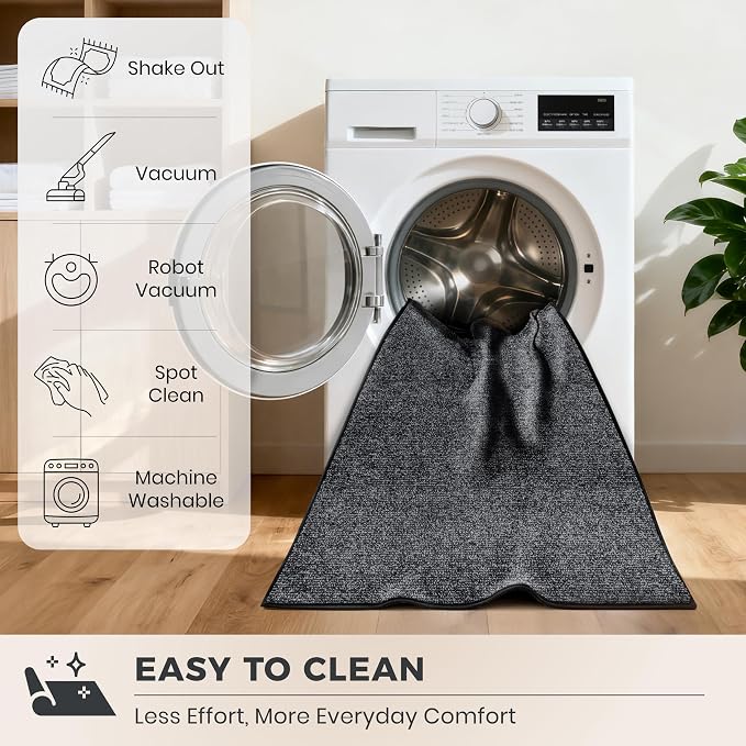 PURRUGS Dirt Trapping Door Mat 32" x 47", Non-Slip Machine Washable Entry Rug - Image 7