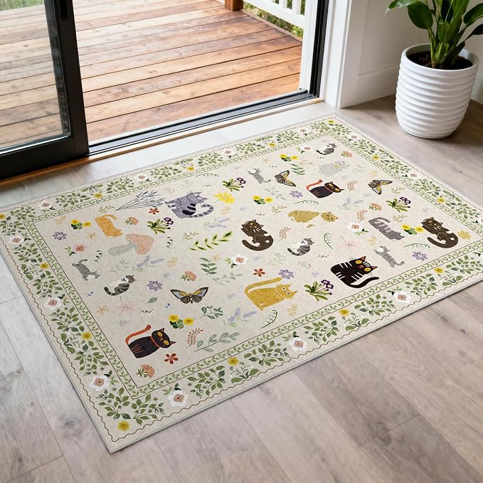 Small 2x3 Area Rugs for Entryway: Washable Kitchen Runner Rug Non Slip Soft Low - Image 8
