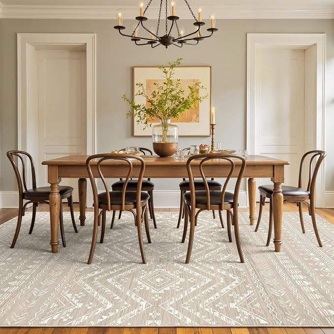 Miukiki 6x9 Area Rug for Living Room Moroccan Washable Rugs Non Slip Indoor - Image 8