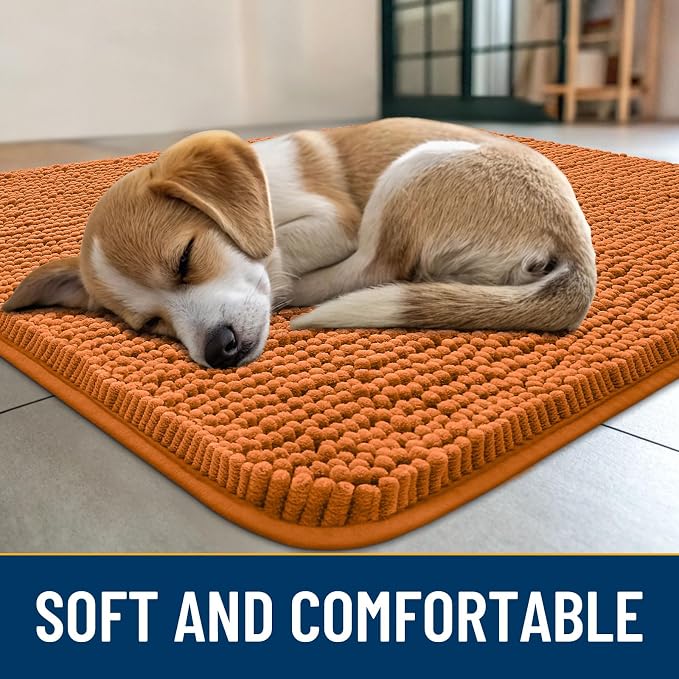 Smiry Dog Door Mat for Muddy Paws 70x24, Absorbent Dirt Trapper, Non-Slip - Image 2