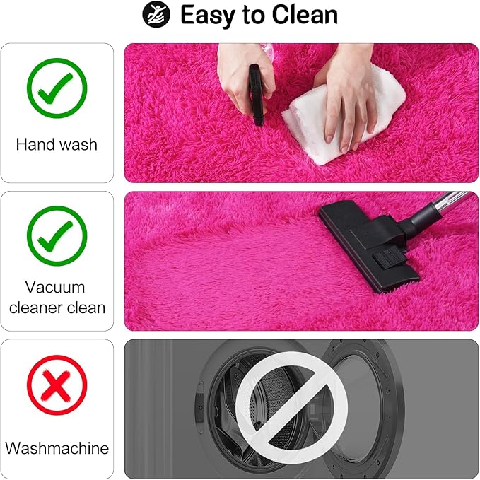 qulint 2x3 Rug for Bedroom, Cozy Fluffy Area Rugs for Living Room Soft Shag Hot - Image 4