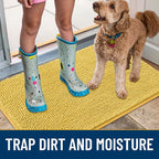 Smiry Dog Door Mat for Muddy Paws 30x20, Absorbent Dirt Trapper, Non-Slip - Image 3