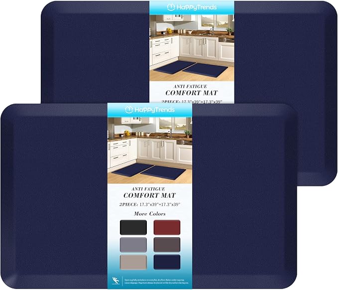 HappyTrends 2 PCS Kitchen Mat Cushioned Anti-Fatigue Floor Mat, Heavy Duty by HappyTrends